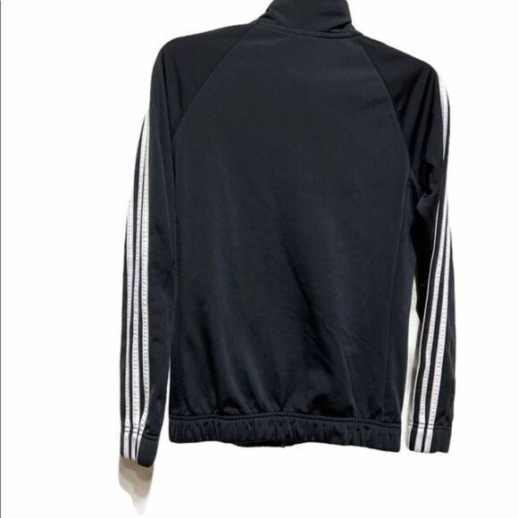 Adidas black track jacket 3 stripes size xs - Picture 2 of 2